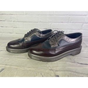 Dr. Martens Two-Tone Oxfords in Blue and Brown